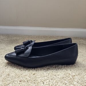 Veronica Beard Tassel Loafers Womens 8.5M Black Leather